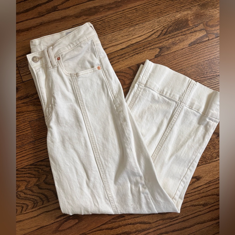 GAP high rise stride wide-leg ankle jeans